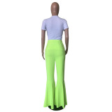 EVE Fashion Solid Long Flare Pants OD-8273