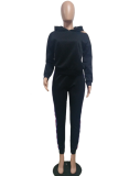 EVE Casual Hooded Tops Tracksuit Sets BN-9058