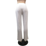 EVE Fashion White Wide Leg Long Pants BGN-018