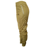 EVE Solid Zipper Fold Casual Slim Fit Long Cargo Pants LSL-6291