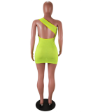 Sexy One Shoulder Backless Mini Club Dress NM-8006
