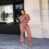 EVE Casual Tracksuit Solid Two Piece Pant Sets ORY-5054