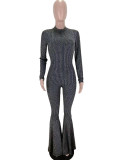 EVE Plus Size Sexy Long Sleeves Skinny Flare Jumpsuits CL-6039