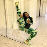EVE Camouflage Print Hoodies Two Piece Pants Set AWN-5063