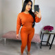 Solid Knitted Sweater And Pants Two Piece Sets PN-6270-1
