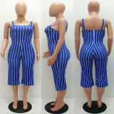 EVE Sexy Striped Calf Length Strap Jumpsuits MAE-2020