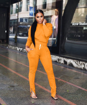 EVE Solid Color Casual Tracksuit Two Piece Set ARM-8028-2
