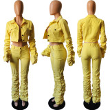 EVE New Coat + Trousers Solid Color Two-piece Suit HMS-5267