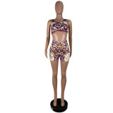 EVE Sexy Printed Cami Top And Shorts 2 Piece Sets CHY-1197