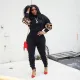 EVE Casual Leopard Patchwork Sportswear Two Piece Sets  LSD-8652