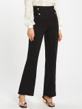 EVE Elegant High Waist Back Zipper Long Pants YS-8180