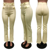 EVE Elegant High Waist Back Zipper Long Pants YS-8180