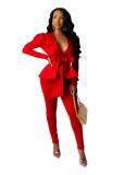 EVE Fashion Ruffle Casual Two-piece Suit CM-639