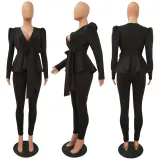 EVE Fashion Ruffle Casual Two-piece Suit CM-639