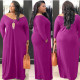 EVE Classic Solid Color Paneled Hooded Loose Dress SMR-9568