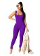 EVE Solid Sleeveless Bodycon Jumpsuits TR-1007