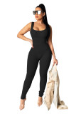 EVE Solid Sleeveless Bodycon Jumpsuits TR-1007