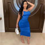 EVE Sexy Backless Cross Strap Bodycon Midi Dress BGN-050