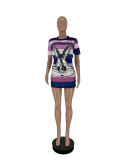 EVE Plus Size Sequin Cartoon Mini T Shirt Dress FNN-8203-1