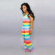 EVE Rainbow Stripe Tank Top And Pants 2 Piece Suits WSM-A5136