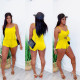 EVE Home Sportswear Solid Color Sexy Suspender Shorts Set ASL-6261