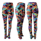 EVE Camouflage Print Long Stacked Pants AL-167