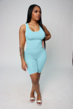 EVE Solid Tank Top And Shorts Two Piece Sets CH-8115