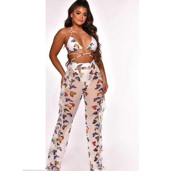 EVE Sexy Printed Mesh Two-piece Set With Underpants ORY-5117-1