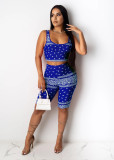 EVE Plus Size Printed Tank Top Shorts 2 Piece Outfits FNN-8501