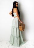 EVE Sexy Elegant Tube Top Long Dress Suit SFY-133