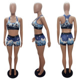 EVE Trendy Printed Tank Top Shorts Two Piece Sets LSL-8042