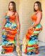 EVE Plus Size Casual Printed Sleeveless Maxi Dress MTY-6355