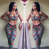 EVE Personality Slim Printed Fitness Pants Suit LSL-8046