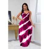 EVE Plus Size 5XL Tie Dye Print Sleeveless Maxi Slip Dress YFS-3523