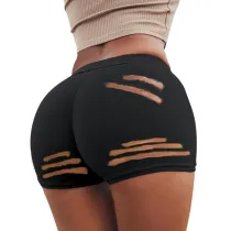 EVE Plus Size 4XL Sexy Hole Skinny Mini Shorts LUO-3083