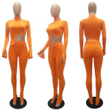EVE Casual Fitness Long Sleeve Slim Two Piece Pants Set MAE-2053
