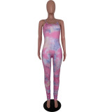 EVE Sexy Tie Dye Straps Stacked Jumpsuits ARM-8207