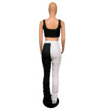 EVE Casual Tank Top And Stacked Pants Two Piece Suits QZX-6142
