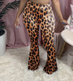 EVE Plus Size Autumn New Style Sexy Casual Leopard Print Bell Bottom Pants SMD-2037