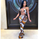 EVE Sexy Printed Halter Backless Flared Jumpsuits LSL-6359