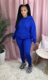 EVE Solid Hoodies Long Pants Thick Two Piece Jogger Sets AIL-116