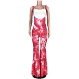 EVE Trendy Tie Dye Strappy Flared Jumpsuits ASL-6295