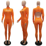 EVE Sexy Backless Long Sleeve Skinny Jumpsuits MAE-2059