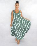 EVE Plus Size Printed Sleeveless Long Dress CQ-051