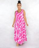 EVE Plus Size Printed Sleeveless Long Dress CQ-051