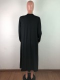 EVE Solid Rib Long Cardigan+Midi Slip Dress 2 Piece Sets OSM-4211