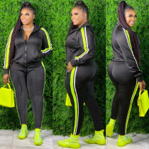 EVE Casual Tracksuit Zipper Two Piece Pants Set AWF-0017