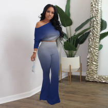 EVE Gradient Long Sleeve Flared Pants 2 Piece Sets YIM-136