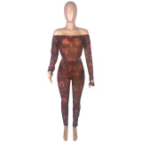 EVE Sexy Mesh See Through Bodysuit And Pant Sets MEI-9060