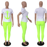 EVE Casual T Shirt Long Pants Two Piece Sets YUF-9020